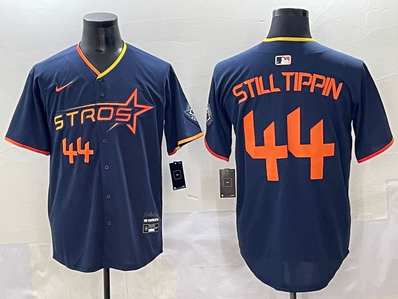 Men 2025 Houston Astros #44 Still Tippin Blue Three generations Joint Name Nike MLB Jersey style 5->houston astros->MLB Jersey